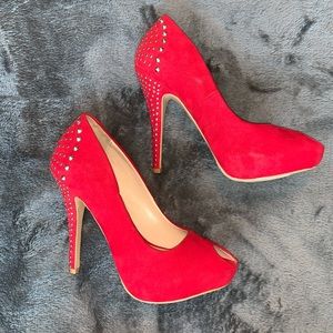 Red Stud Heels